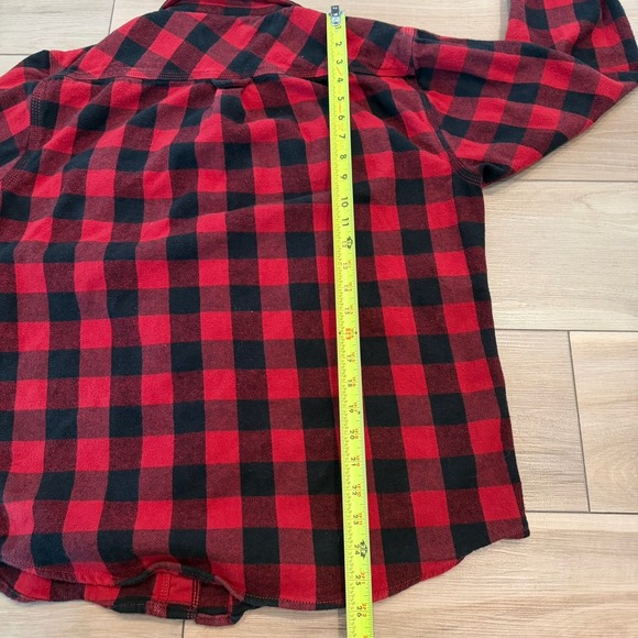 Eddie Bauer Workwear Flannel Shirt - Foreman Fit - Size Small Red Black Button - Picture 6 of 8